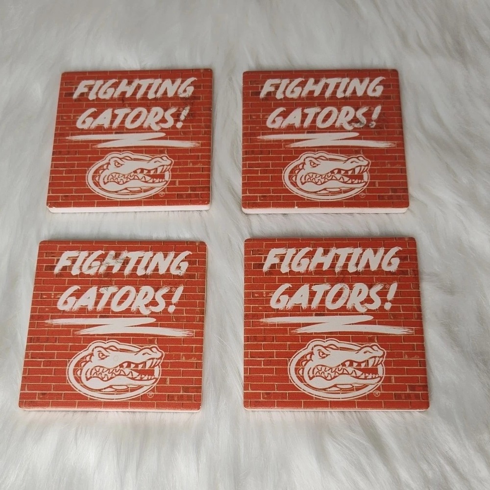 University of Florida Gators Set of 4‎ Team Stone Collegiate NCAAF SEC Coasters